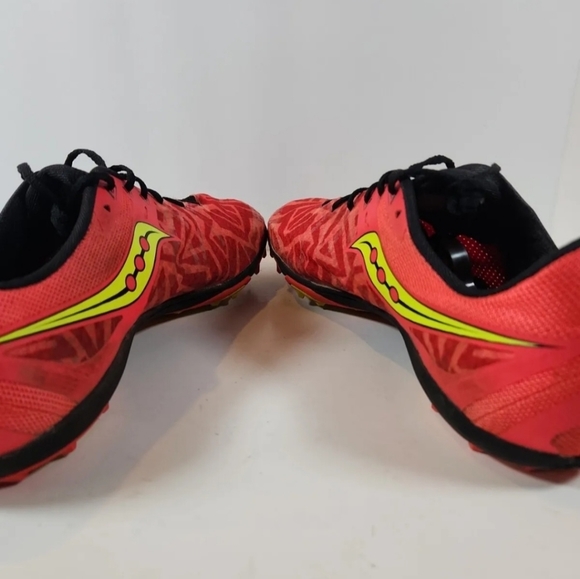 Saucony Men's Havok XC Running Shoes With Spikes 11.5 Vizi Red Citron S29029-3 - Picture 7 of 10